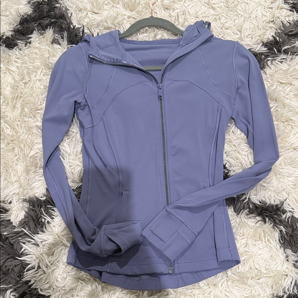 lululemon blue/gray hooded define jacket size